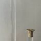 Duo of vintage brass and lucite candlesticks
