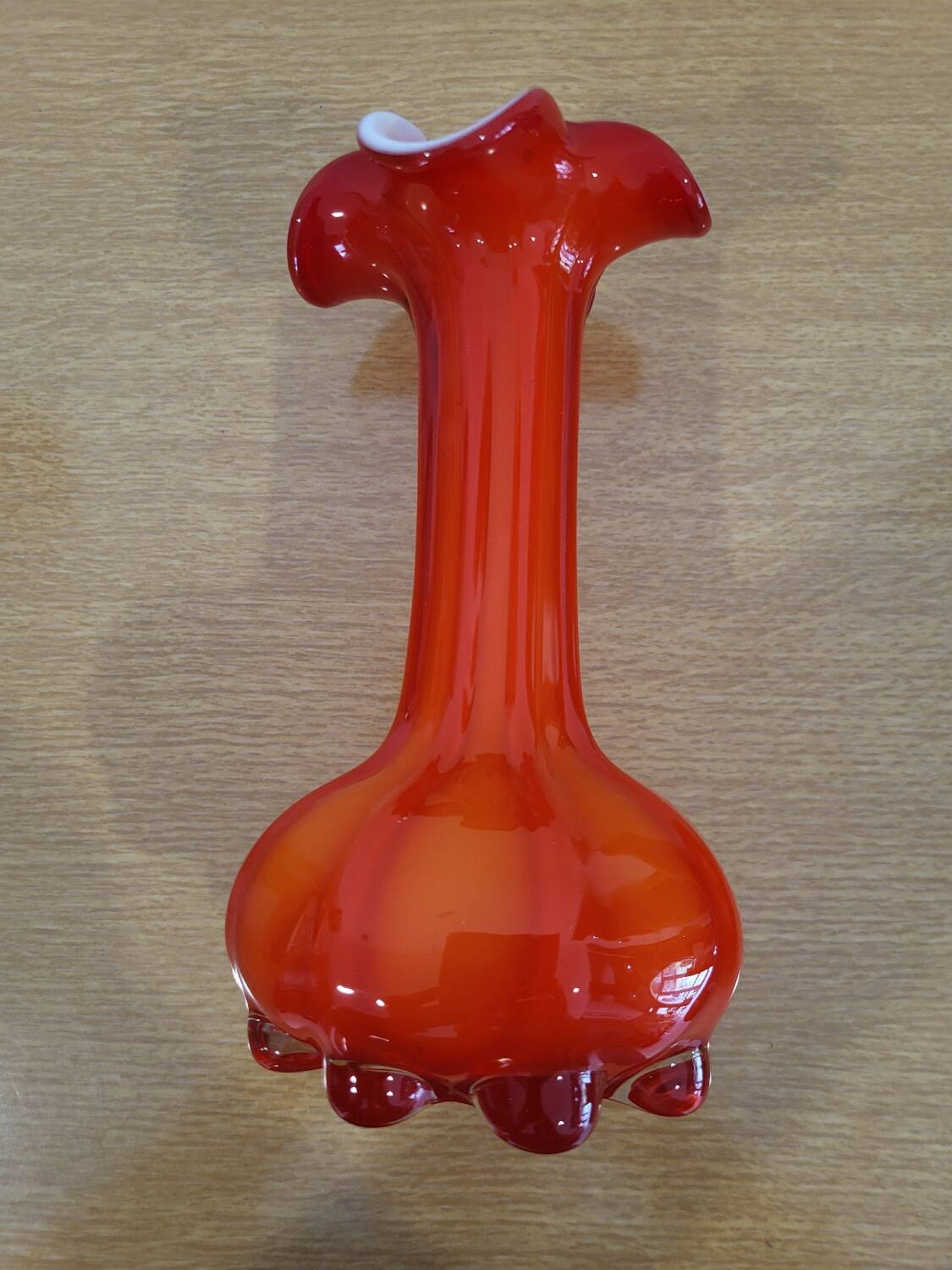 60s red/orange vase