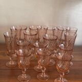 Set of 18 Rosaline stemmed glasses