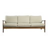 Mid-Century German Modern 3-seater Teak & Boucle White Sofa and Daybed by Eugen Schmidt