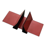 Porte-livres en plastique rouge Vintage Mid-Century Italian Modern Space Age