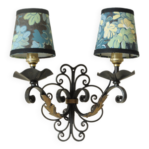 Applique ancienne métal - feuillage