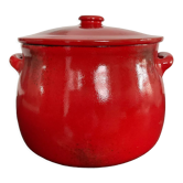 Vintage soup tureen in glazed terracotta