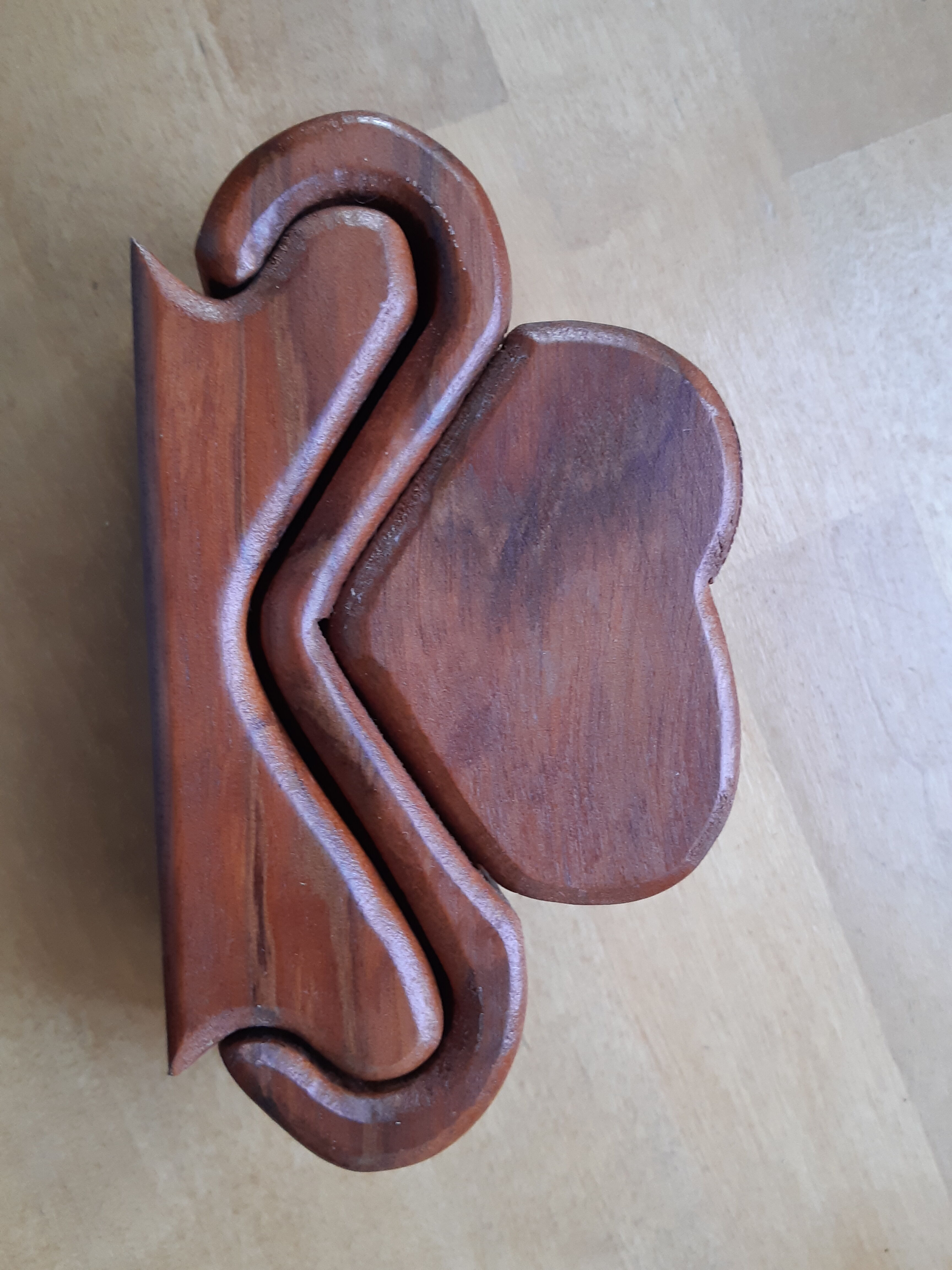 Wooden jewelry secret box