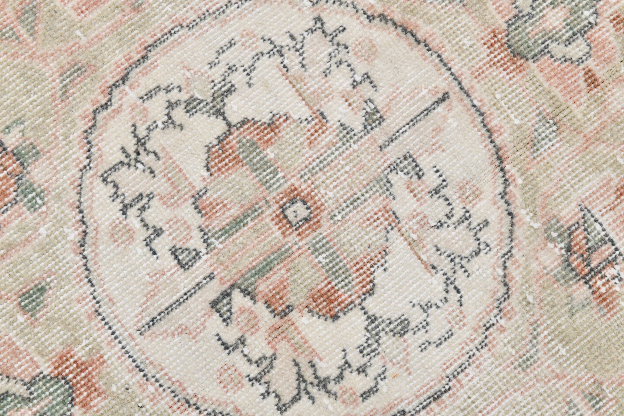 7x11 Vintage Large Area Handmade Wool Oushak Vintage Rug, 216x335 Cm