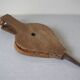 Old wooden and leather fireplace bellows works tool accessory