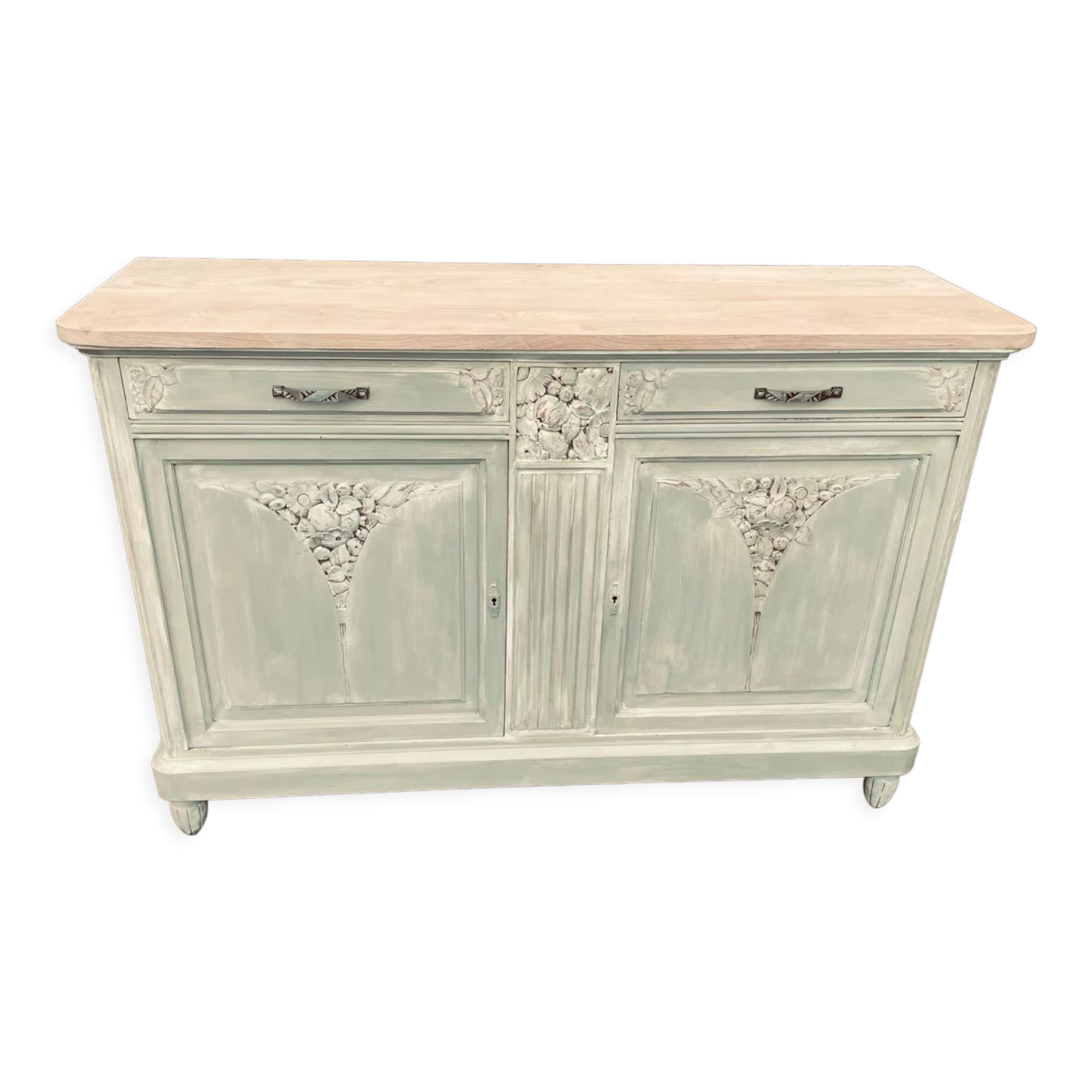 Carved flowered sideboard