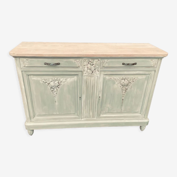 Carved flowered sideboard