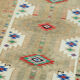 Hand-knotted turkish beige runner carpet 95 cm x 368 cm