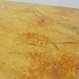 Wooden side table painted in faux marble
