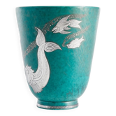 Vase Wilhelm Kage 'Argenta' pour Gustavsberg Suède 1935 Signé