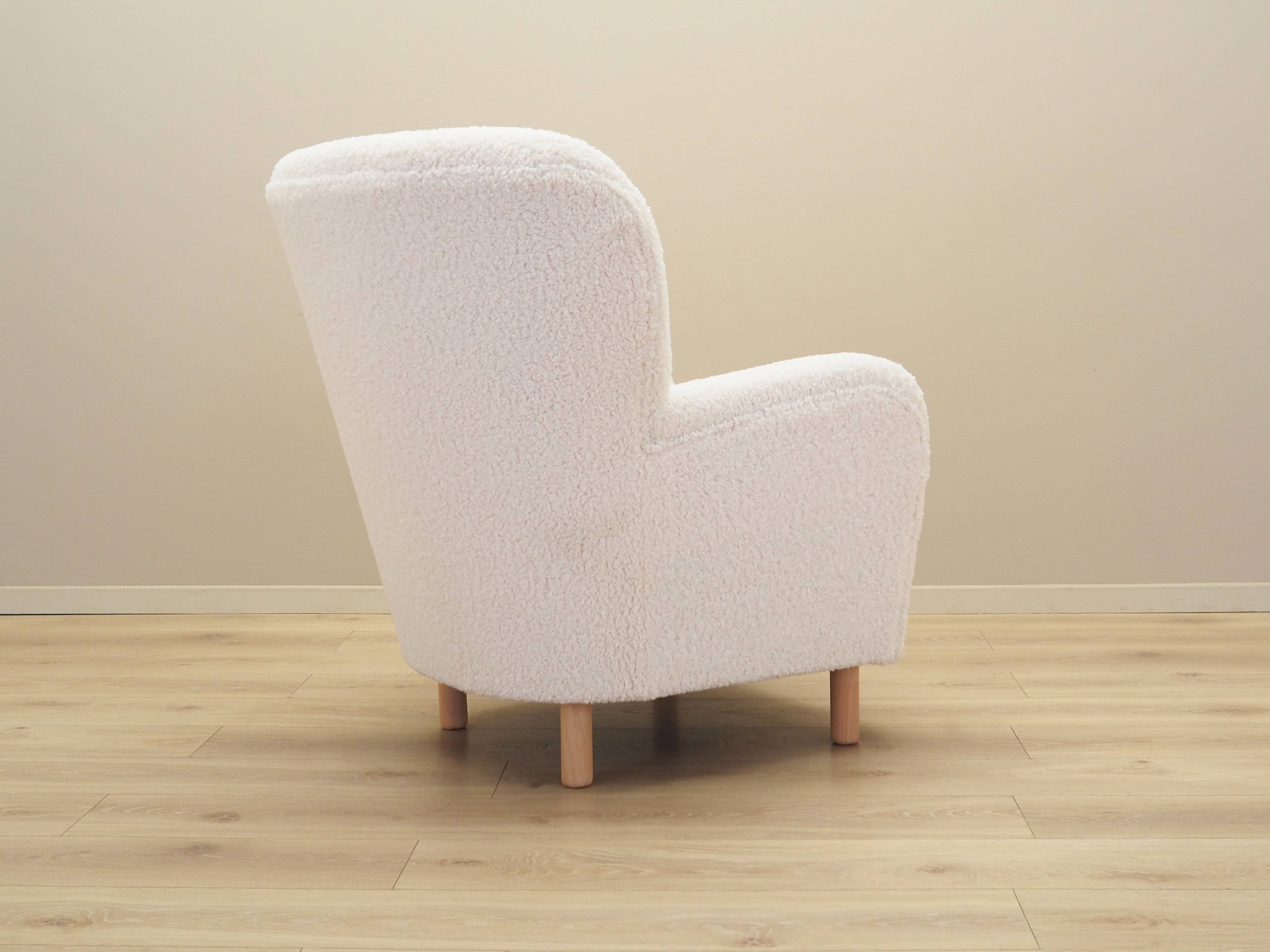 White armchair, Scandinavian design, production: Denmark