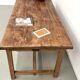 Antique farmhouse table in solid cherry wood