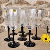 Verre à pied flûtes Luminarc noir