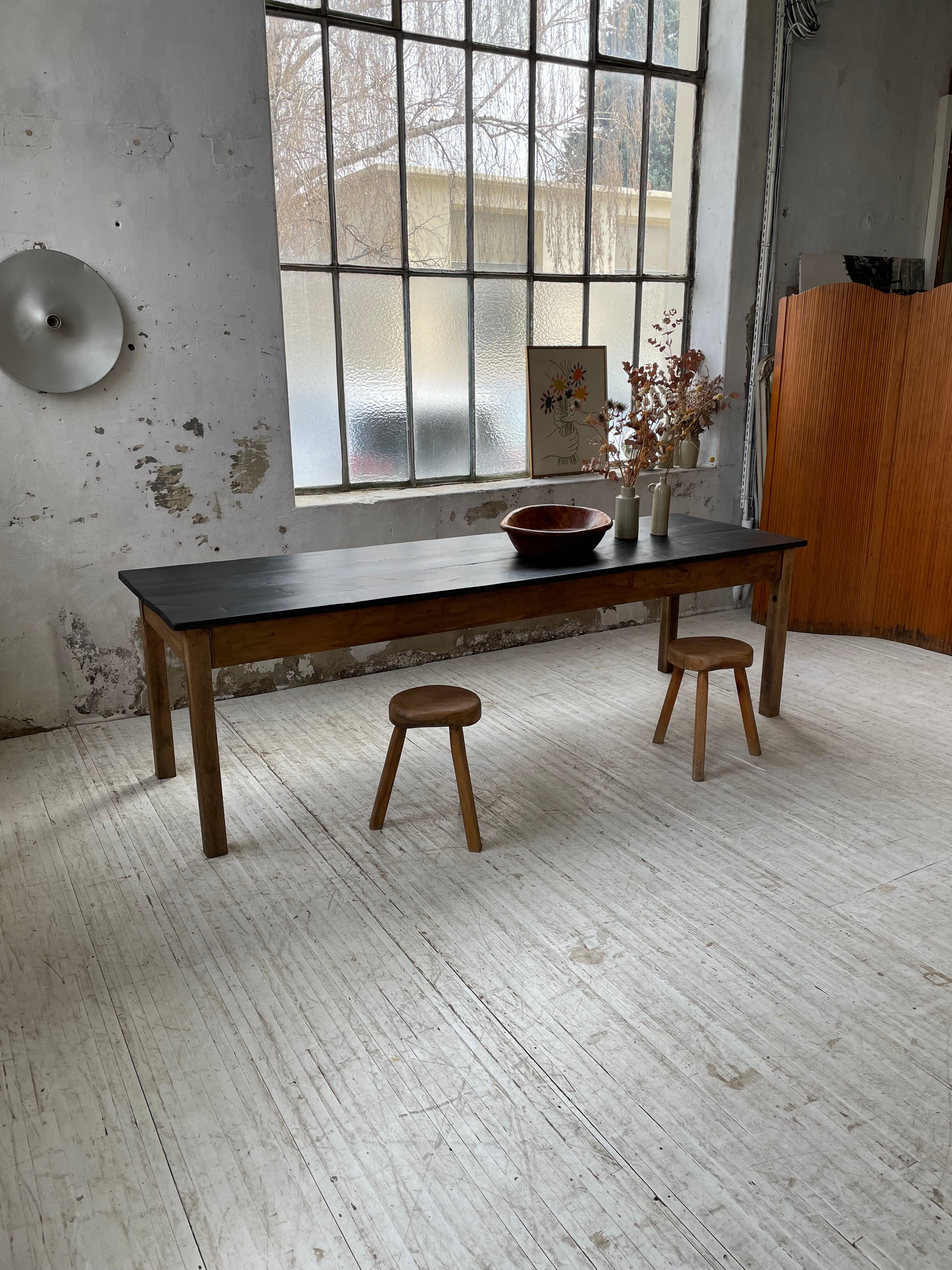 Black pine farm table 250 cm