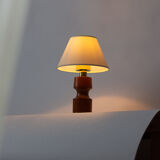 Teak wood and brass lamp base from the 60s