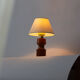 Teak wood and brass lamp base from the 60s