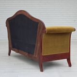 1950s, Danish 2-seater sofa in Biedermeier style, furniture velour.