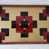 Art deco tray with geometric patterns 30s