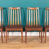 Retro Teak GPlan 1960s Fresco Dining Table & 4 Four Chairs By Victor Wilkins