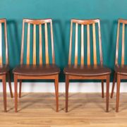 Retro Teak GPlan 1960s Fresco Dining Table & 4 Four Chairs By Victor Wilkins