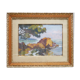 Tableau vintage, peinture signée R. Durand