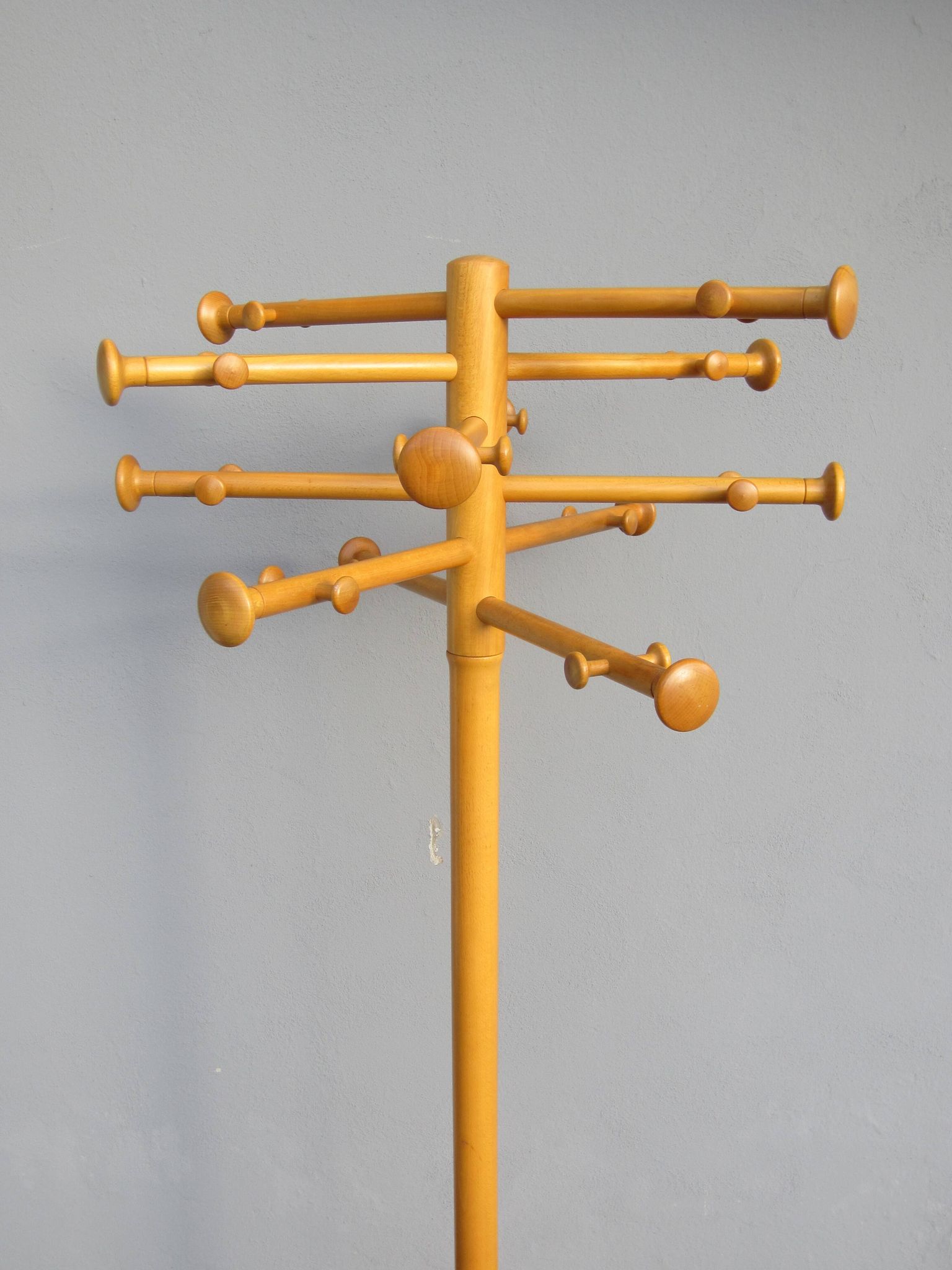Scandinavian wooden coat rack by Nanna Ditzel