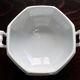 Antique Creil and Montereau earthenware tureen with blue pearl motif