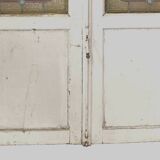 Double Art Deco stained glass partition doors from the 20th century