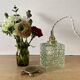 Vintage globe pendant light in green molded glass