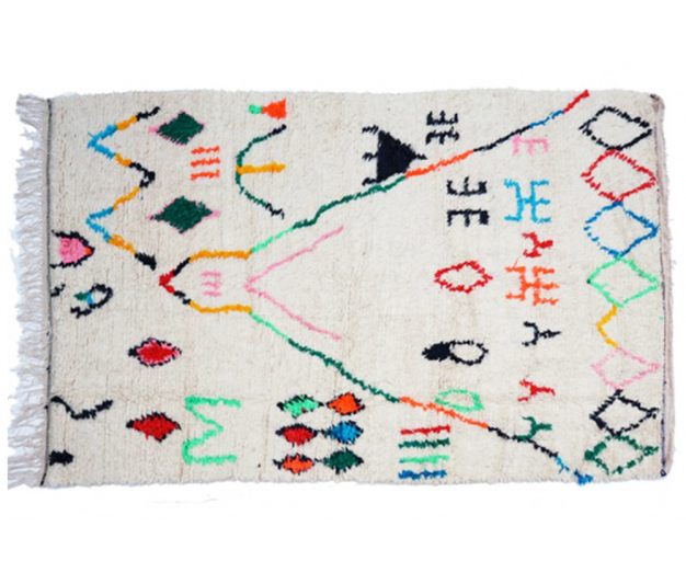 Colorful Berber carpet 242 x 138cm