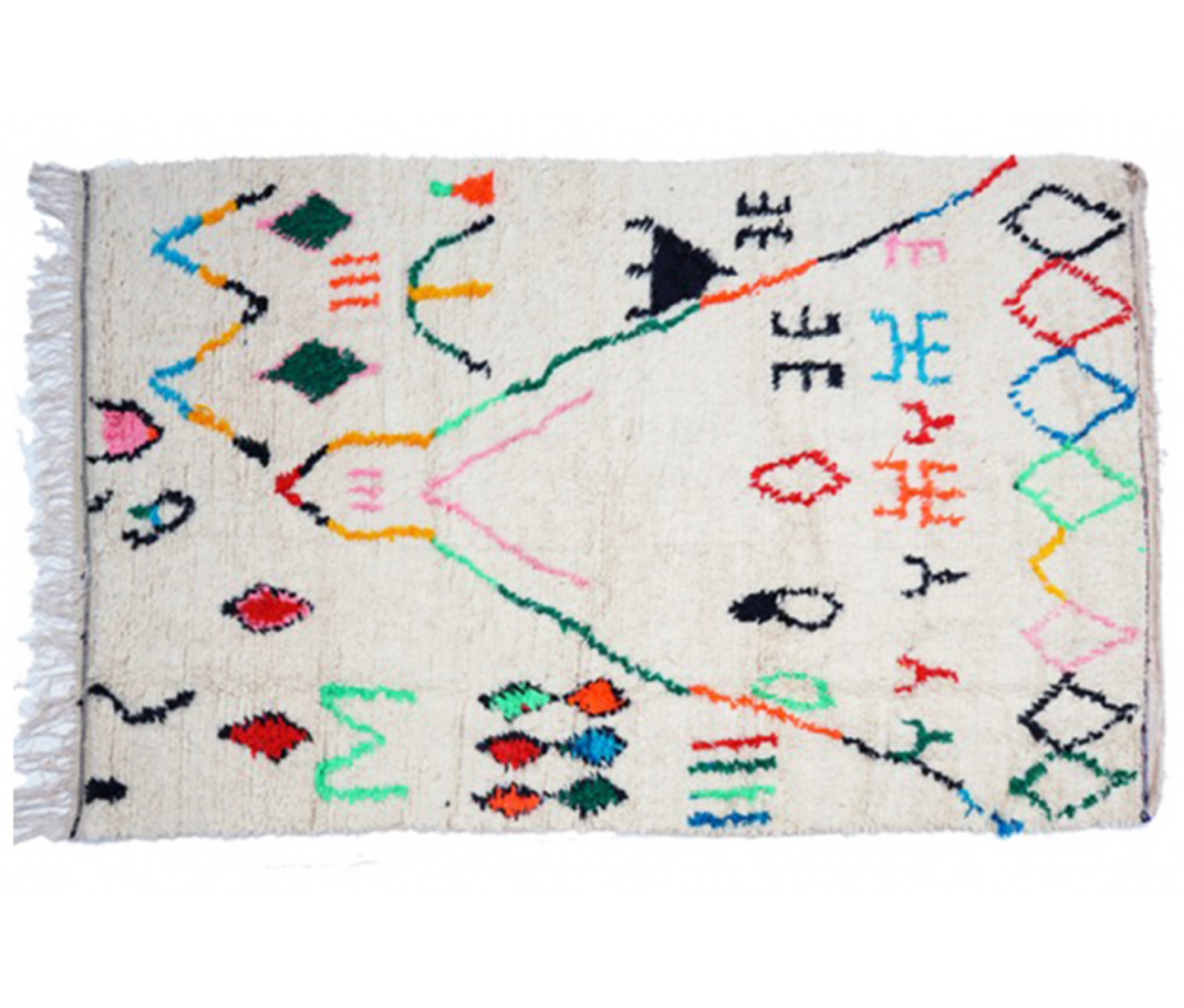 Colorful Berber carpet 242 x 138cm