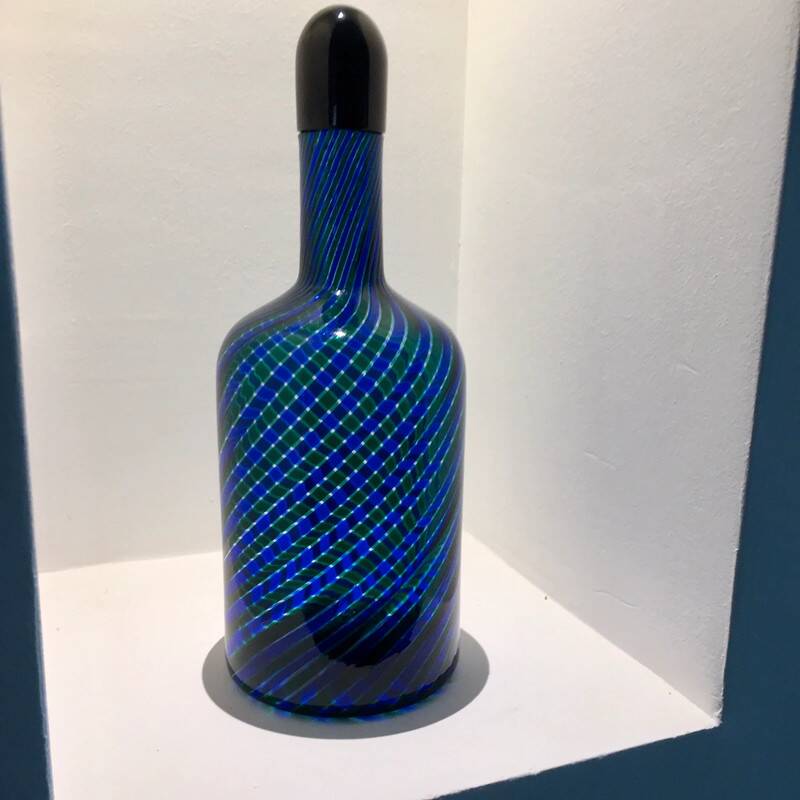 Salviati Murano glass “cane” carafe