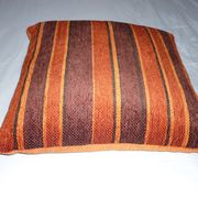 Large orange velvet cushion
