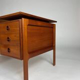 Bureau en teck design danois autoportant Gasvig Møbler vintage milieu du siècle