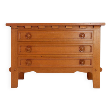 Three-drawer chest of drawers in the style of Guillerme and Chambron - 1960s
