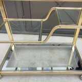 Rolling bar service in gold metal design 1970