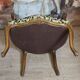 Louis XV style armchair, accompanied by its matching footrest.