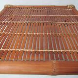 Bamboo rattan square coffee table