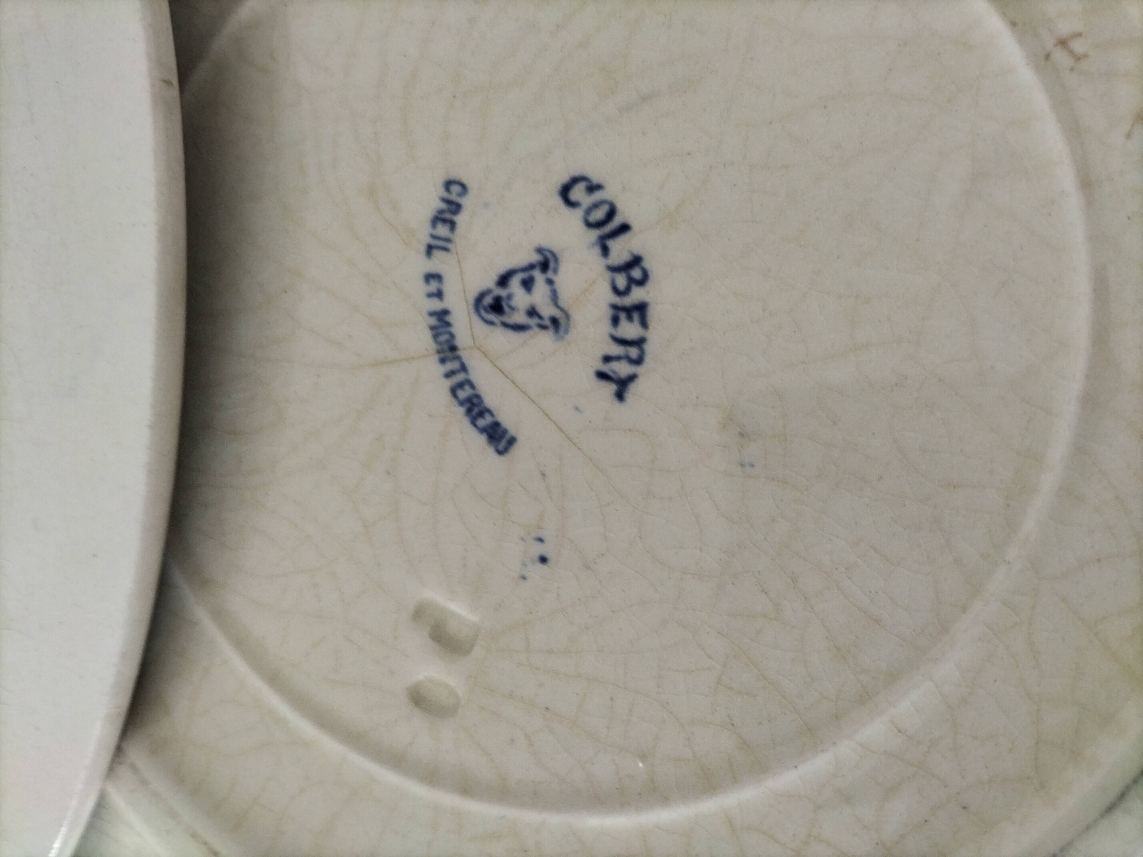 5 plates Creil and Montereau model Colbert – Ironstone 1890-1895