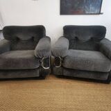 Pair of vintage italian design armchairs from the 70s