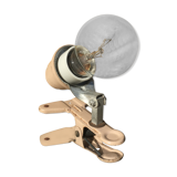 Pink metal clip lamp