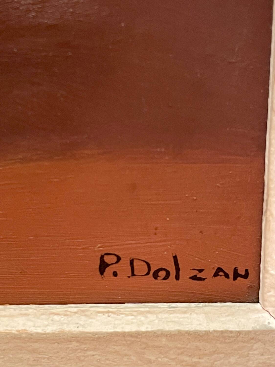 Painting bouquet of roses signed Primo Dolzan