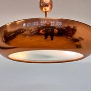 Pair of Bauhaus / Functionalist Copper Pendants UFO by Napako, 1940s