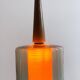 Suspension scandinave en verre et teck, années 1960