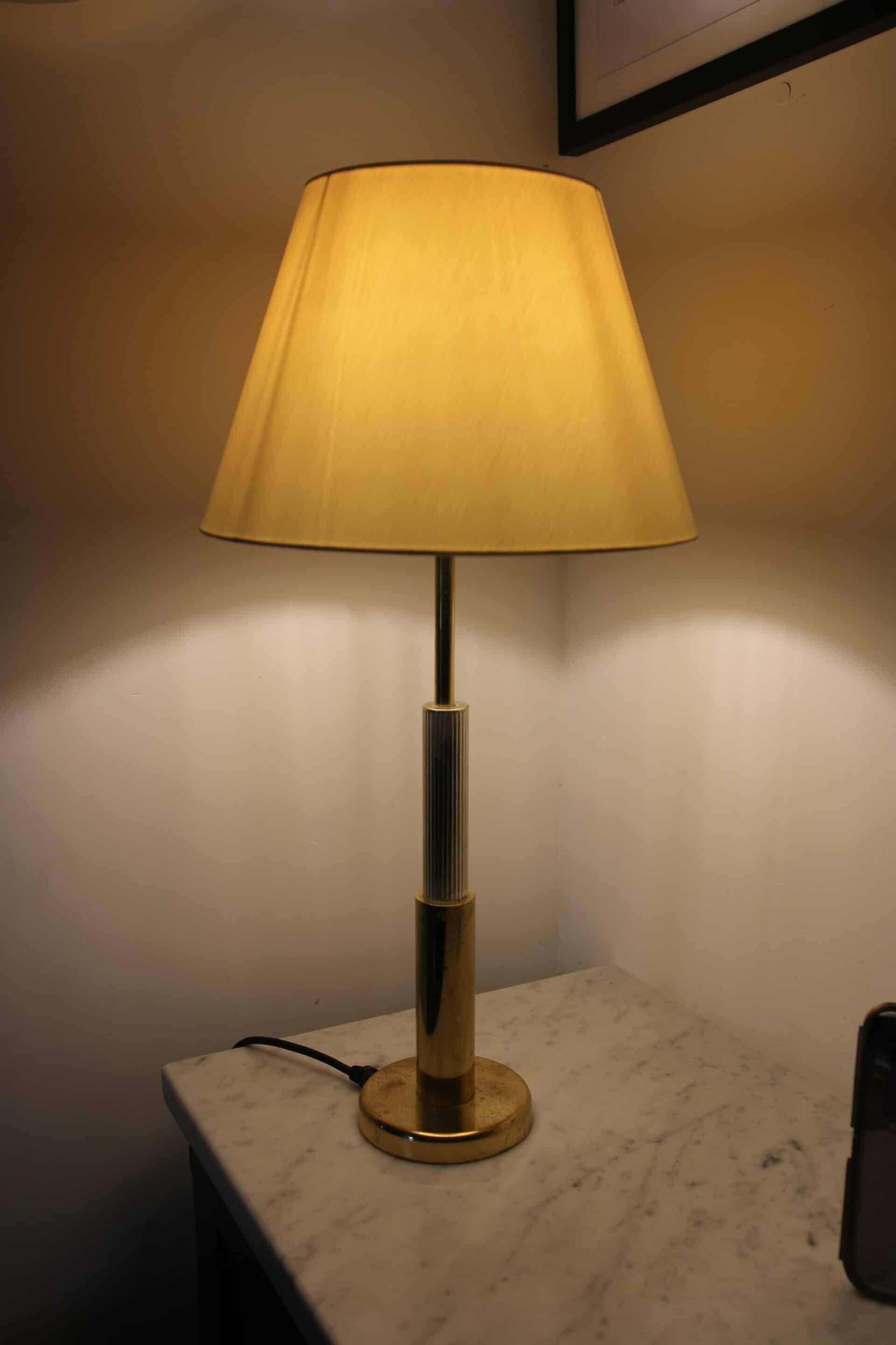 Vintage brass lamp, Deknudt, 1970s-80s