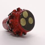 Hans Welling red Ceralux vase - Ceramano 1960