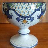 Cut on foot in earthenware Vieux Rouen signed R Tion