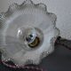 Prismatic glass Holophane pendant light circa 1950