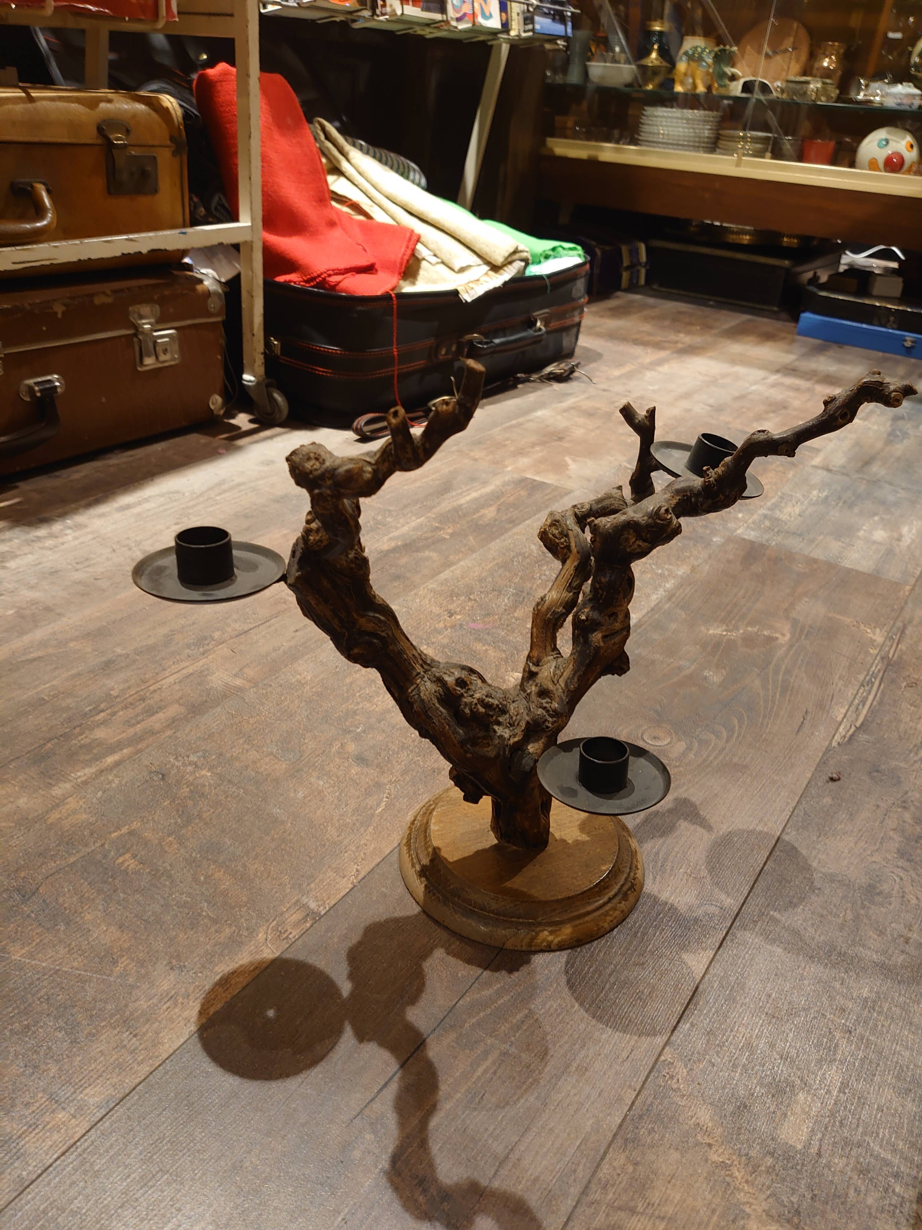 Candlestick in vine branch